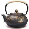 Webao Teiera in Ghisa con Infusore, 800ml Giapponese Bollitore Tetsubin per Preparare Ottimo Te, Foglia d'acero d'oro