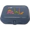 Tupperware Doppia dimensione 2 contenitore per il pane sandwich box asilo lattina (blu scuro Safari)