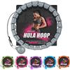 Scott 11 Hula Hoop per fitness, per adulti, con palla rotante automatica a 360 gradi, per massaggio infinito, attrezzatura per esercizi per la perdita di peso, per uso domestico (nero)