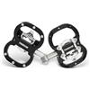 Thinvik Pedali per Bicicletta Shimano SPD - Doppia Funzione Piattaforma e Pedali Automatici per MTB 9/16'', Inclusi I Tasselli Compatibili, Colore Nero