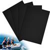WOUMON Toppa di Riparazione in PVC, 4 Pezzi Kit di Patch di Riparazione per Kayak,Gommone,Barca,Canoa,SUP Gonfiabile (Nero)