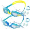 AYNKH 2 occhialini da nuoto per bambini, anti-appannamento, a prova di perdite, attrezzatura da nuoto per bambini, occhialini da nuoto per bambini, occhialini da nuoto per giovani, 6-14, regalo di