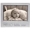 MARIPOSA Hello Little One-Cornice con Perline 4 x 6 cm, Alluminio sabbiato Riciclato, Argento