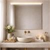 Baikal Specchio da bagno, varie forme e misure disponibili. Opzione con e senza LED. Stili che si adattano al bagno o a qualsiasi stanza della casa. 90 x 80 cm Specchio con cornice LED, 280034979