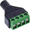 Inline Presa jack da 3,5 mm a 4 poli TRRS su terminal block adattatore, per microfono e audio stereo fai da te, riparazione progetti AV morsetti a vite, 92504K