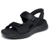 Skechers Uomo Go Walk Flex Sandal Easy Entry Slip-In ALLENATRICE, Black And Lime Textile, 42 EU