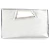 Coucoland Pochette da donna - Borsa da sera in pelle PU glitterata borsa alla moda per feste di matrimonio quotidiano, 1-argento, Taglia unica