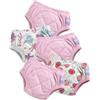 Bambino Mio Pantaloni da allenamento per bambini piccoli, confezione da 5, 3-4 anni, rosa magica, riutilizzabili, lavabili, per bambini e bambine, con punto croce