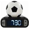 Lexibook - Sveglia Digitale a Forma di Pallone da Calcio con Luce Notturna, posticipo della Sveglia, Orologio, Pallone Luminoso, Colore Nero - RL800FOLXB