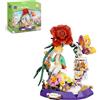 PAN TASY PANTASY The Little Prince Starry Garden Building Set, Diorama fantasia floreale con rosa gigante e farfalla, modello creativo di mattoni da esposizione e regalo da collezione per i fan