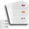 Prophila Collection 5 Small Prophila Kobra Coin Sheets for Euro Coins with Flags Cards