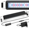 Nobleza - Luce per Acquario, Illuminazione per Acquario con Timer, Lampada da Giardino con 3 Colori, Lampada Acquario con 10 Livelli Luminosità Regolabile da 30-50cm, 8W