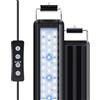 Nobleza - Luce per Acquario, Illuminazione per Acquario con Timer, Lampada da Giardino con 3 Colori, Lampada Acquario con 10 Livelli Luminosità Regolabile da 42-62cm, 10W