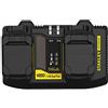 Stanley - FatMax Stanley Caricabatterie Dual V20 Li-Ion 18V 4A, multicolore