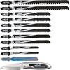 wolfcraft Set di lame per seghetti alternativi con coltellino da 12 pezzi, attacco a T, 2377000