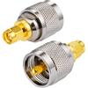 Vecys Radio bidirezionale SMA maschio a UHF maschio dritto adattatore PL259 adattatore SMA 2 pezzi per Ham Radio UHF Radio Walkie Talkie Handheld Radio Pl Plug Antenna adattatore CB Radio