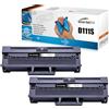 Starlet24 2x D111S Toner Nero Compatibile con Samsung MLT-D111S MLT-D111L | per Xpress SL-M2070 M2070W M2026W M2026 M2020 M2070FW M2022W M2022 M2020W M2070F