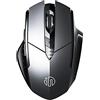inphic Mouse Senza Fili Ricaricabile Pro 2.4G 2400DPI USB Mouse con Display Livello Batteria per Computer Portatile PC 6 Tasti Ricevitore USB Grigio