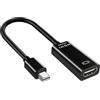 Ksywydu Adattatore Mini DisplayPort a HDMI 4K, Convertitore Maschio DP a Femmina HDMI, Compatibile con iMac, Mac Mini, Surface Pro, Monitor, TV, Proiettori, 1920p × 1080 Risoluzione Ultra HD, Nero