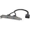 LINKUP - Dual USB 3.0 Type-A Female Panel Mount to Motherboard USB 3.0 Internal IDC 20 Pin Header Adapter
