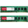 Gigastone RAM DDR3: Gigastone RAM 16 GB (2 x 8 GB) DDR3 16 GB DDR3-1600 MHz PC3-12800 CL11 1,5 V UDIMM 240 pin senza buffer non ECC per PC computer desktop modulo di memoria RAM kit di aggiornamento (solo