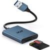 Acer Lettore di schede SD USB 3.0 con cavo, SD Card Reader 170MB/s per fotocamere in alluminio UHS-I, adattatore USB-A micro SD ad alta velocità, compatibile con SDXC, micro SDHC, TF, RS-MMC, computer