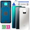 Eonpam Scocca Vetro Posteriore Sostituzione per Xiaomi Redmi Note 9S Originale Back Cover Coperchio Copribatteria+Kit di Riparazione(Bianco)
