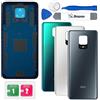 Eonpam Scocca Vetro Posteriore Sostituzione per Xiaomi Redmi Note 9 PRO Originale Back Cover Coperchio Copribatteria+Kit di Riparazione(Grigio)