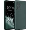 kwmobile Custodia Compatibile con Samsung Galaxy A53 5G Cover - Protezione Back Case Morbida - Silicone TPU Effetto Metallizzato Petrolio Metallizzato