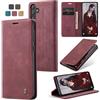 Sojlecyu Cover per Samsung Galaxy A55 5G Custodia, a Libro Portafoglio in Premium Pelle PU Porta Carte Flip Case Supporto Protezione Case Cover per Samsung Galaxy A55 5G, Vino Rosso