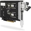 ICY DOCK Adattatore NVMe PCIe, scheda PCI Express con rack mobile per 2 SSD M.2 NVMe PCIe 4.0 in porta PCI Express x8/x16 (è necessaria Una Forcella PCIe) - ToughArmor MB842MP-B