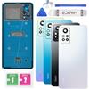 Eonpam Scocca Vetro Posteriore Sostituzione per Xiaomi Redmi Note 12 PRO 4G Originale Coperchio Copribatteria con Vetro Fotocamera+Ricambio Kit(Bianco)