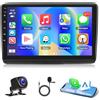 Motorsi Carplay Autoradio per Fiat Ducato 2010 per Citroen Jumper per Peugeot Boxer, 2+64G Android Auto Bluetooth Car Stereo GPS WiFi RDS/FM Radio SWC USB Mirror Link Canbus + Telecamera Posteriore