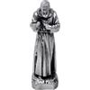KUSTOM ART Santino Soprammobile Ornamentale Statua Religiosa San Padre Pio da Pietralcina Benedizione in Metallo Colore Argento Altezza 16cm