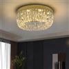 Deckrico Plafoniera di Lusso in Cristallo Oro, 50 cm, Moderna, Luce LED per Camera da Letto, Cucina, Sala da Pranzo, Soggiorno