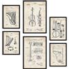 Nacnic Set di 6 poster di brevetti Strumento a corda. Poster con illustrazioni di brevetti retrò per la tua casa. Decorazione interna in stile vintage. Dimensioni A4 e A3. Senza cornice.