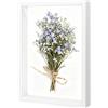 YUNXCNA Cornice portafoto 3D, Cornice Profonda da Riempire 21x30 cm, con Lastra Acrilica Trasparente, Cornice per Oggetti 3D Più Profonda di 3 cm, Cornice Quadrate, Decorazione Murale Tridimensionale, Bianco