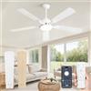 ZMISHIBO Ventilatore da Soffitto con Luce,132 cm Silenzioso con Telecomando e App,Motore DC Reversibile,Lampada da Soffitto con Ventilatore per Camera da Letto e Soggiorno