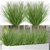 Betylifoy Piante Artificiali all'Aperto 28PCS Arbusti Artificiali Verdi Pianta di Erba di Grano Artificiale Steli di Verde Artificiale per Finestra Giardino Decorazione Esterna (28, Verde scuro)