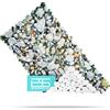 Brandsseller Inserto antiscivolo per vasca da bagno 70x36 cm - PVC con ventose, lavabile, antibatterico e antimuffa - base sicura per vasca - Disegno di Pietre