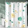Lerores Tenda da Doccia 180x200 cm Menta, Fondo Pesante Antimuffa, Idrorepellente, Lavabile in Poliestere Tende da Bagno con 12 Occhielli e Anelli per Doccia per Bagno, Vasca