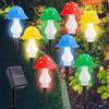 Asfrode 8 Pezzi Lampada Solare a Forma di Fungo da Esterno, Catena Luminosa Solare Funghi, 8 modalità Impermeabile Luci Solari Decorative per Balcone Terrazza Pasqua Cortile Sentiero