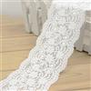 Duories Nastro decorativo in pizzo vintage, 5 m x 10 cm, per il fai da te, imballaggio di fiori, decorazione tovaglia, regalo, bianco