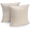 FILU Federa per cuscino, 40 x 40 cm, confezione da 2 (colore a scelta), colore beige/bianco, a righe - federa per cuscino, cuscino, cuscino per divano, cuscino decorativo, cuscino per seduta, 100%