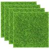 YUEXNKO 15x15cm Tappetino d'Erba Finta,4Pcs Erba Artificiale Tappeto Decorativo in Miniatura per Giardino Tappeto in Erba Sintetica per Interni ed Esterni,Micro Paesaggi,Mini Giardini,Decorazioni per Terrazze