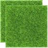 YUEXNKO 15x15cm Tappetino d'Erba Finta,2Pcs Erba Artificiale Tappeto Decorativo in Miniatura per Giardino Tappeto in Erba Sintetica per Interni ed Esterni,Micro Paesaggi,Mini Giardini,Decorazioni per Terrazze