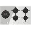 Whirlpool PRONTA CONSEGNA - SPEDIZIONE IMMEDIATA Piano Cottura da Incasso a Gas 90 cm 5 Fuochi Vetro temperato Bianco Griglie Singole in Ghisa Whirlpool GOA 9523/WH