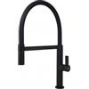 Elleci PRONTA CONSEGNA - SPEDIZIONE IMMEDIATA ELLECI Wave Miscelatore Cucina Rubinetto monocomando con canna alta girevole in silicone e doccetta orientabile colore Black Nero - MOKWAVBK