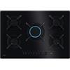 Aeg Piano Cottura da Incasso a Gas 75 cm 5 Fuochi Vertical Flame Estetica nero Griglie in Ghisa Manopole StepPower FlameLight Serie 8000 Gas on Glass FlameLight AEG HKB75453NB - HKB 75453 NB