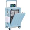 Sea choice Valigia per il bagaglio a mano con scomparto per laptop trolley a guscio rigido valigia con ruote porta di ricarica USB tasca frontale con serratura Per aerei 39L